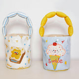 Maxbell Women Bucket Bag Portable Purse Casual Cute Handbag for Gift Holiday Festive Bread Pattern