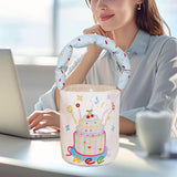 Maxbell Women Bucket Bag Portable Purse Casual Cute Handbag for Gift Holiday Festive Cake Pattern