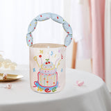 Maxbell Women Bucket Bag Portable Purse Casual Cute Handbag for Gift Holiday Festive Cake Pattern