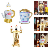 Maxbell Candlelight Dinner Theme Costume Festival Dress up Masquerade Cosplay Outfit Tea Pot Shape