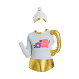 Maxbell Candlelight Dinner Theme Costume Festival Dress up Masquerade Cosplay Outfit Tea Pot Shape