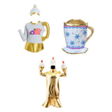 Maxbell Candlelight Dinner Theme Costume Festival Dress up Masquerade Cosplay Outfit Tea Pot Shape