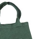 Maxbell Women Crochet Bag Satchel Trendy Beach Tote Bag for Outdoor Picnic Traveling Green
