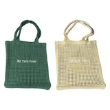 Maxbell Women Crochet Bag Satchel Trendy Beach Tote Bag for Outdoor Picnic Traveling Green