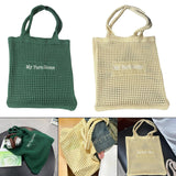 Maxbell Women Crochet Bag Satchel Trendy Beach Tote Bag for Outdoor Picnic Traveling Green