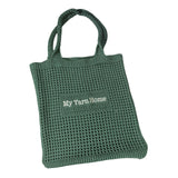 Maxbell Women Crochet Bag Satchel Trendy Beach Tote Bag for Outdoor Picnic Traveling Green