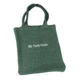 Maxbell Women Crochet Bag Satchel Trendy Beach Tote Bag for Outdoor Picnic Traveling Green