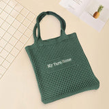 Maxbell Women Crochet Bag Satchel Trendy Beach Tote Bag for Outdoor Picnic Traveling Green