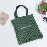 Maxbell Women Crochet Bag Satchel Trendy Beach Tote Bag for Outdoor Picnic Traveling Green