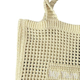 Maxbell Women Crochet Bag Satchel Trendy Beach Tote Bag for Outdoor Picnic Traveling Yellow