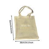 Maxbell Women Crochet Bag Satchel Trendy Beach Tote Bag for Outdoor Picnic Traveling Yellow