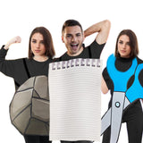Maxbell Rock Paper Scissors Costume Set Halloween Props Family Outfit for Masquerade