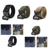 Maxbell Webbing Belt Adjustable Activities Work Heavy Duty Quick Release Buckle Belt Black