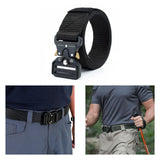 Maxbell Webbing Belt Adjustable Activities Work Heavy Duty Quick Release Buckle Belt Black