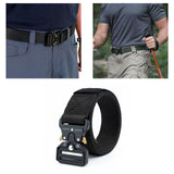 Maxbell Webbing Belt Adjustable Activities Work Heavy Duty Quick Release Buckle Belt Black