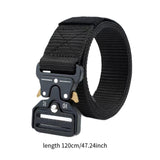 Maxbell Webbing Belt Adjustable Activities Work Heavy Duty Quick Release Buckle Belt Black