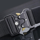 Maxbell Webbing Belt Adjustable Activities Work Heavy Duty Quick Release Buckle Belt Black