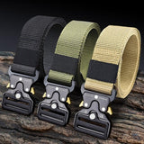 Maxbell Webbing Belt Adjustable Activities Work Heavy Duty Quick Release Buckle Belt Black