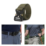 Maxbell Webbing Belt Adjustable Activities Work Heavy Duty Quick Release Buckle Belt Green