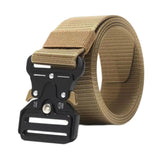 Maxbell Webbing Belt Adjustable Activities Work Heavy Duty Quick Release Buckle Belt Khaki