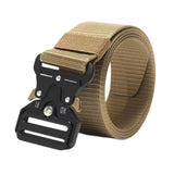 Maxbell Webbing Belt Adjustable Activities Work Heavy Duty Quick Release Buckle Belt Khaki