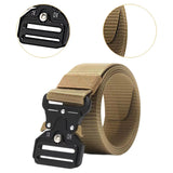 Maxbell Webbing Belt Adjustable Activities Work Heavy Duty Quick Release Buckle Belt Khaki