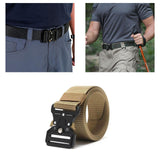 Maxbell Webbing Belt Adjustable Activities Work Heavy Duty Quick Release Buckle Belt Khaki