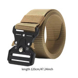 Maxbell Webbing Belt Adjustable Activities Work Heavy Duty Quick Release Buckle Belt Khaki