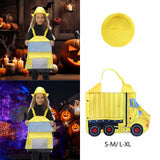Maxbell Halloween Dump Truck Costume with Hat for Role Playing Kindergarten Birthday S M