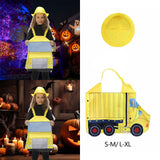 Maxbell Halloween Dump Truck Costume with Hat for Role Playing Kindergarten Birthday S M