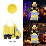 Maxbell Halloween Dump Truck Costume with Hat for Role Playing Kindergarten Birthday S M