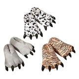 Maxbell Paw Slippers Ladies Anti Skid Sole Novelty Casual Cozy Plush Animal Slippers A
