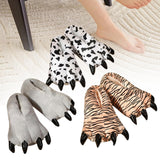 Maxbell Paw Slippers Ladies Anti Skid Sole Novelty Casual Cozy Plush Animal Slippers A