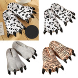 Maxbell Paw Slippers Ladies Anti Skid Sole Novelty Casual Cozy Plush Animal Slippers A