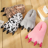 Maxbell Paw Slippers Ladies Anti Skid Sole Novelty Casual Cozy Plush Animal Slippers A