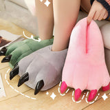 Maxbell Paw Slippers Ladies Anti Skid Sole Novelty Casual Cozy Plush Animal Slippers A