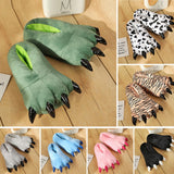 Maxbell Paw Slippers Ladies Anti Skid Sole Novelty Casual Cozy Plush Animal Slippers A