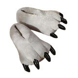 Maxbell Paw Slippers Ladies Anti Skid Sole Novelty Casual Cozy Plush Animal Slippers B