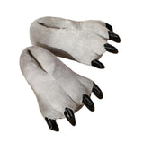 Maxbell Paw Slippers Ladies Anti Skid Sole Novelty Casual Cozy Plush Animal Slippers B