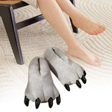 Maxbell Paw Slippers Ladies Anti Skid Sole Novelty Casual Cozy Plush Animal Slippers B