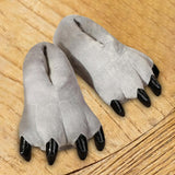 Maxbell Paw Slippers Ladies Anti Skid Sole Novelty Casual Cozy Plush Animal Slippers B