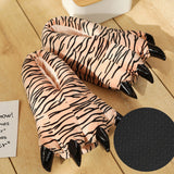 Maxbell Paw Slippers Ladies Anti Skid Sole Novelty Casual Cozy Plush Animal Slippers C