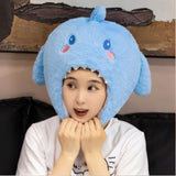 Maxbell Comfortable Plush Shark Hat Cap for Halloween Birthday Party Masquerade Ball
