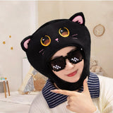 Maxbell Cat Plush Animal Hat Novelty Women Headgear Hood for Dress up Selfie Cosplay