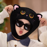 Maxbell Cat Plush Animal Hat Novelty Women Headgear Hood for Dress up Selfie Cosplay