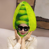 Maxbell Cute Vegetable Hat Pea Head Cover Women Men Soft Headgear for Selfie Cosplay