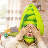 Maxbell Cute Vegetable Hat Pea Head Cover Women Men Soft Headgear for Selfie Cosplay