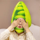 Maxbell Cute Vegetable Hat Pea Head Cover Women Men Soft Headgear for Selfie Cosplay