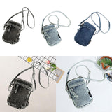 Maxbell Denim Crossbody Bag Gift Daily Use Stylish Phone Bags for Women Travel Girls Black