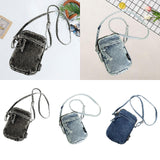 Maxbell Denim Crossbody Bag Gift Daily Use Stylish Phone Bags for Women Travel Girls Black